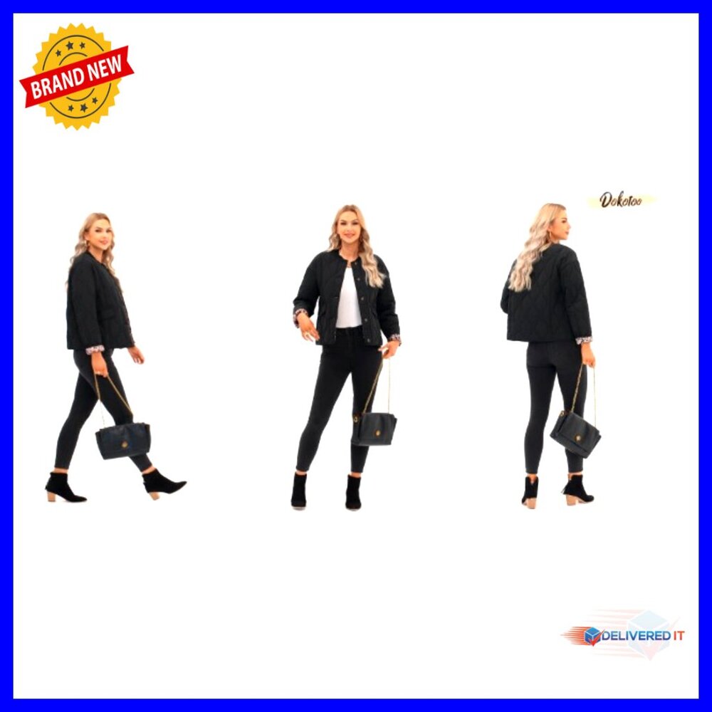 Quilted Puffer Jacket Button Down Leopard Print C… - image 7